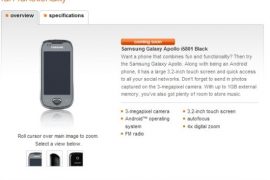 Samsung Apollo, i5801 ‘coming soon’ to Orange UK