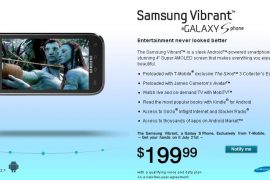 Samsung Vibrant to Launch on July 21 with T-Mobile for $199