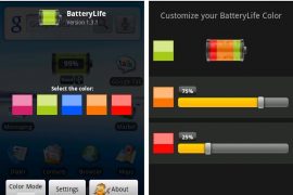 BatteryLife Android App: Now Customize Colors of Your Battery Widget Too!