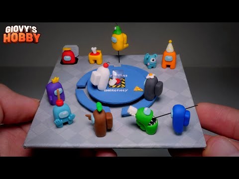 Making AMONG US ➤ Miniature Diorama! ★ Polymer Clay Tutorial