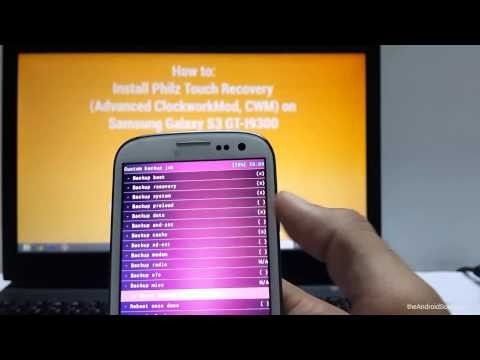 Samsung Galaxy S3 Philz Touch Advanced CWM Recovery installed via Odin!