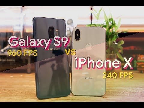iPhone X vs Galaxy S9 Slow Motion Comparison 🔥🔥🔥