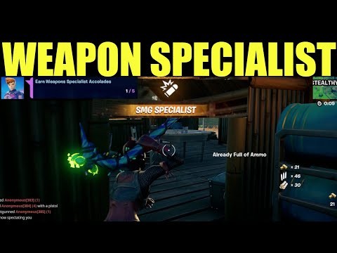 How to "Earn weapon specialist accolades" - Fortnite Season 5 week 1 Challenges