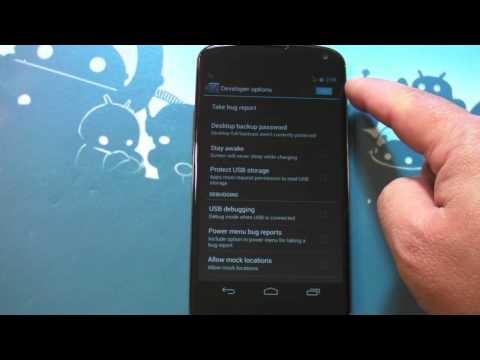 How to enable developer settings on Android 4.2 and the Google Nexus 4