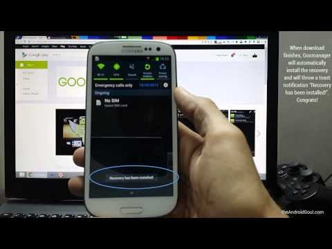 Samsung Galaxy S3 TWRP Recovery using Goomanager Android App