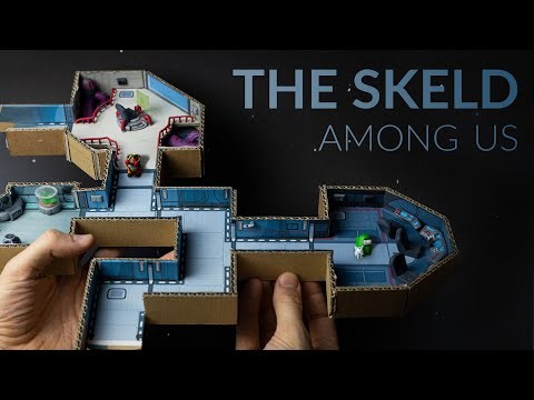 Building THE SKELD (Among Us) with cardboard & clay – Part 1