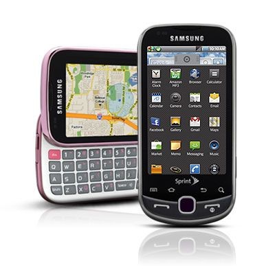 Samsung Intercept in two colors including Pink