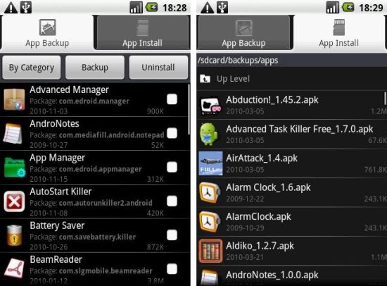 Application Manager Android App
