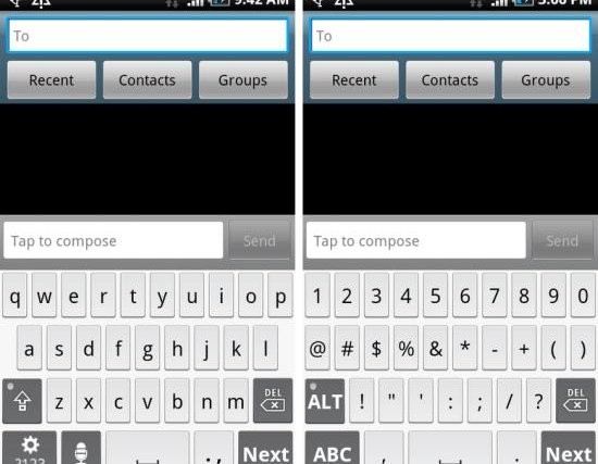 Droid X Multitouch Keyboard for Galaxy S