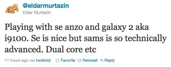 samsung galaxy 2 eldar murtazin tweet