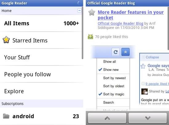 Google Reader Android App