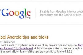 Wow! Google Gives You Some Tips and Tricks About Android (2.3!)
