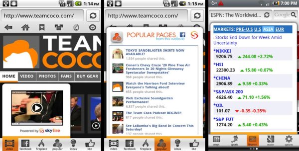 Skyfire Web Browser - Android Browser