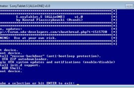 Root and Unroot Sony Tablet S Using S.onyTablet.S ALLinONE Tool
