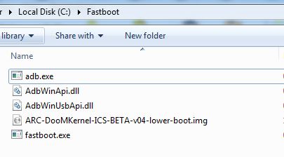Fastboot Folder Arc Root