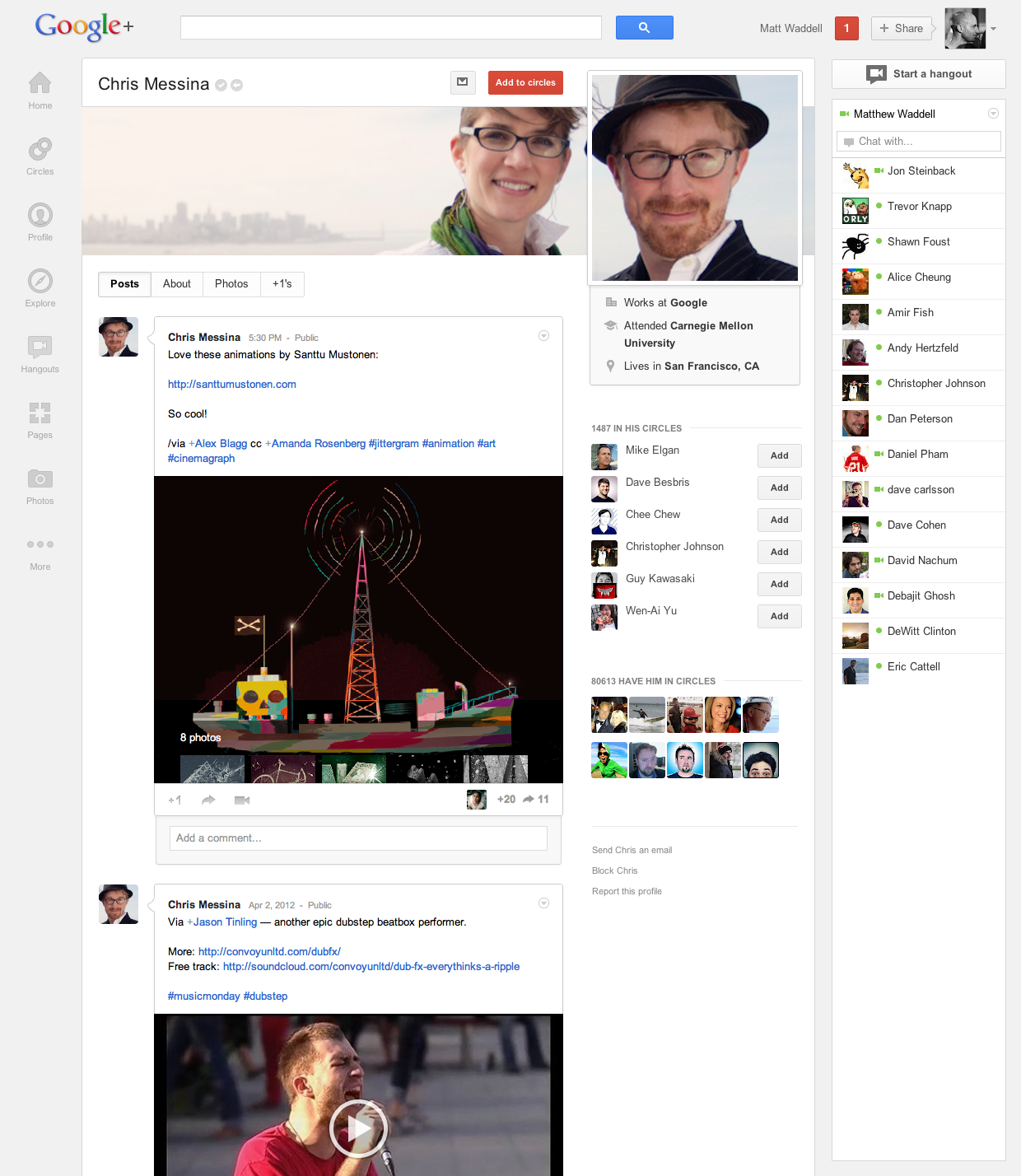 New Google Plus