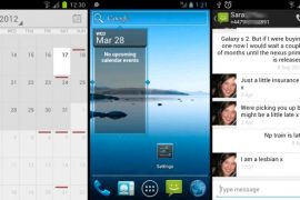 Stock Google Android 4.0 Ice Cream Sandwich Apps: Launcher, Calendar and Messaging