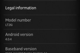 Sony Xperia S firmware update available, version 6.1.A.2.50