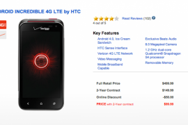 Droid Incredible 4G LTE Price reduced to $99, to make sense