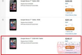32 GB Nexus 7 appears at Staples, shows off tentative release date and price