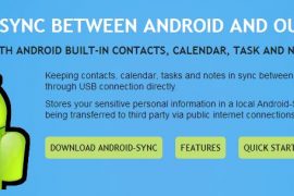 Sync Android phone with Microsoft Outlook with Android Sync software