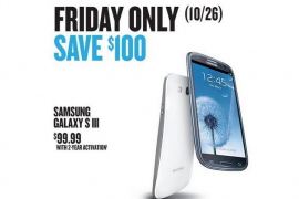 Samsung Galaxy S3 Price at Best Buy just $100 this Friday, Oct 26