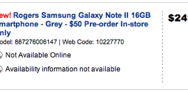 Rogers Galaxy Note 2 Price set pretty high at $249 on 3 year contract