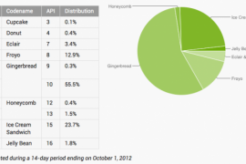 Ice Cream Sandwich and Jelly Bean combined now on more than 25% android devices