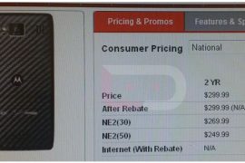 Motorola Droid RAZR Maxx HD Price might be $299 on 2-year contract