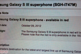Bell to get Garnet Red Samsung Galaxy S3 in Canada