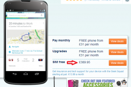 SIM-Free Nexus 4 costs £390 at Carphone Warehouse
