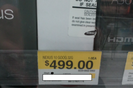 Google Nexus 10 Price at Walmart to be $499!