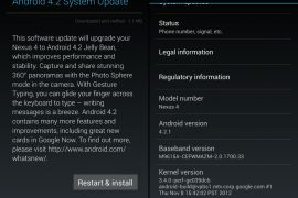 Android 4.2.1 update rolling out for Nexus 4
