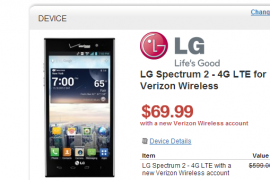 LG Spectrum 2 Price dropped to $69 at Wirefly