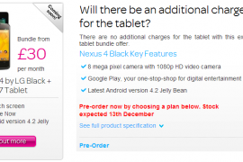 TalkTalk will have a Nexus 4 for you in UK by December 13