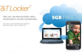 AT&T Cloud Storage provides 5 GB free storage with its Locker app