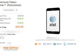 Refurbished AT&T Galaxy Note available for $49 only