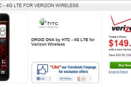 HTC Droid DNA price deal, Wirefly getting you $50 discount