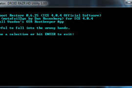 Root or Restore stock firmware on Motorola Droid RAZR HD with DROID RAZR HD Utility