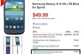 RadioShack giving away $50 Play Store gift cards with Samsung Galaxy S3