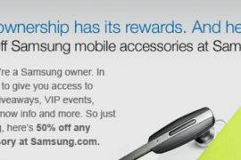 Get 50% discount deal on Samsung Accessories by registering your Samsung device in the U.S.