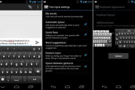Sony Xperia keyboard APK, with Swipe ability
