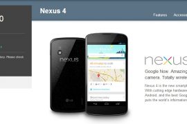 8GB Nexus 4 Sold Out again on Google Play!