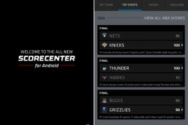 ESPN Scorecenter App updated with new UI