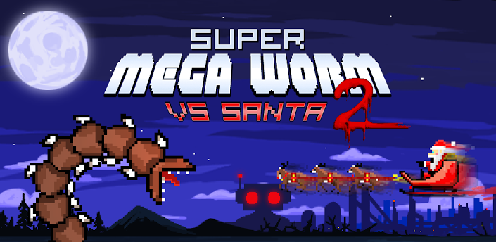 super mega worm vs santa2