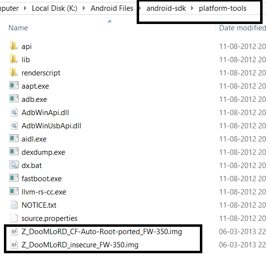 fastboot-sony-root-platformtools