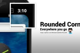 RoundR gives you rounded corners in apps on your Android device
