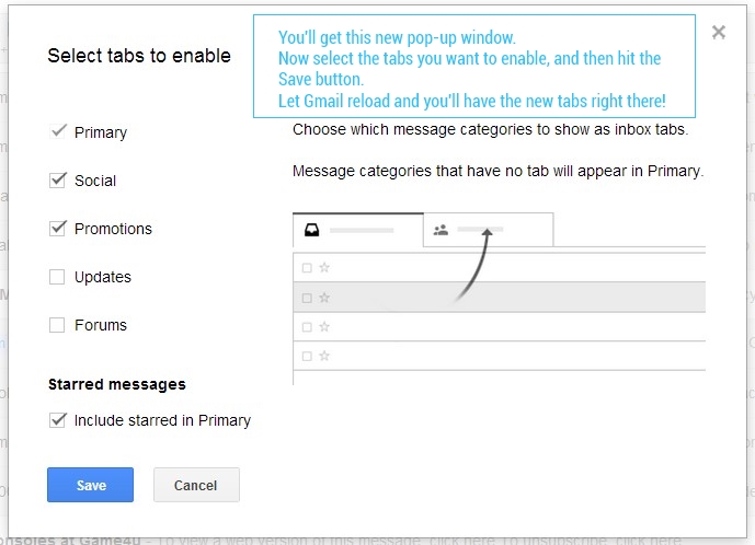 New Tabs Pop-up Windows
