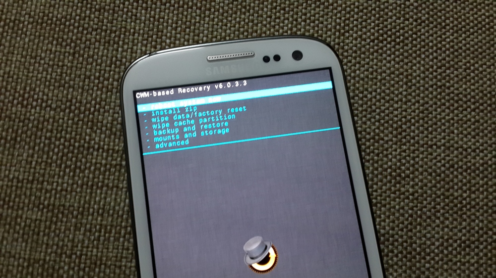 Samsung Galaxy S3 ClockworkMod Recovery CWM