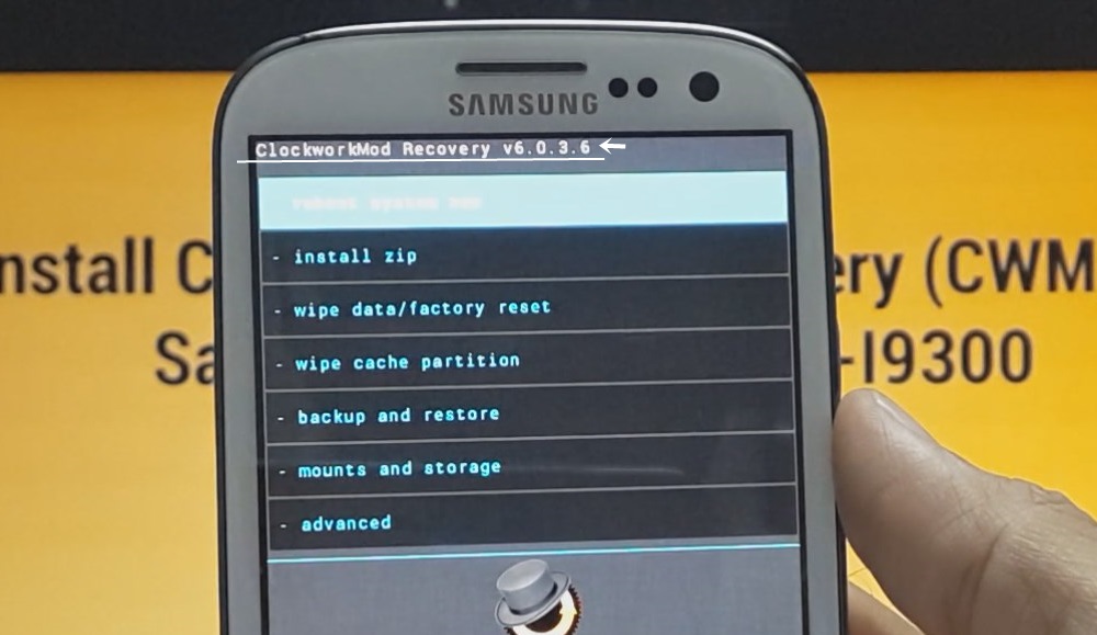 Touch ClockworkMod Recovery CWM Installed